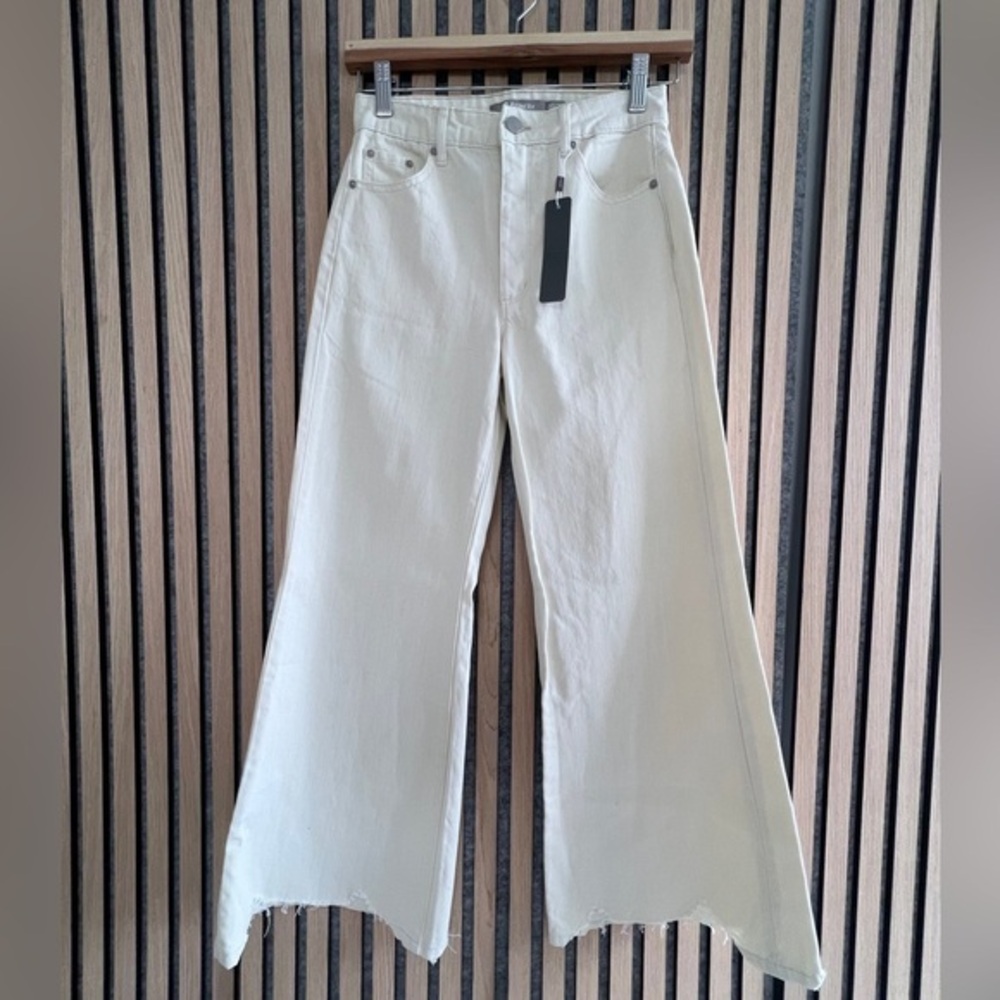 Tractor Wide leg crop jeans - cream color - flare high waist